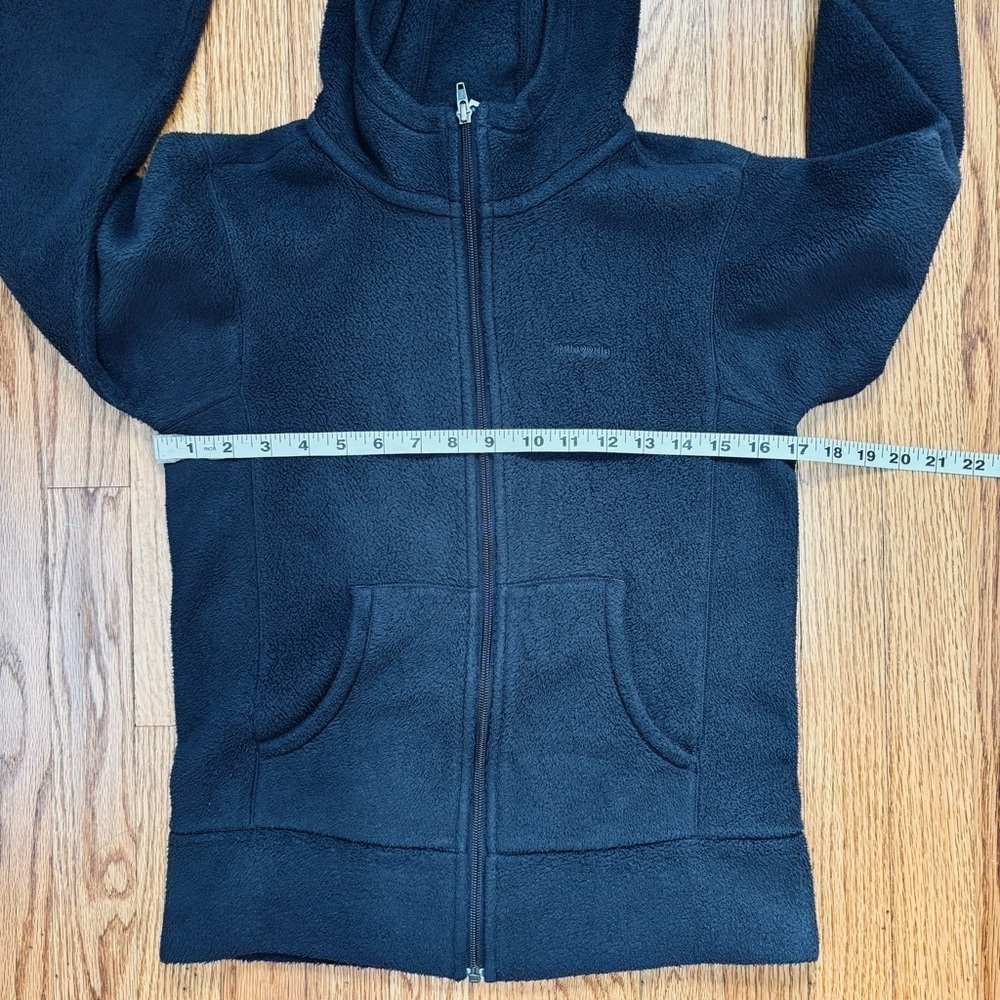 Patagonia Women XS dark navy full zip Long Sleeve hooded cozy soft fleece Jacket - Picture 11 of 16